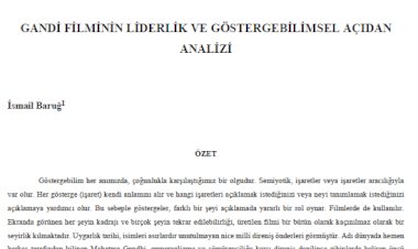 GANDİ FİLMİNİN LİDERLİK VE GÖSTERGEBİLİMSEL AÇIDAN ANALİZİ