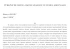 TÜRKİYE’DE MEDYA OKURYAZARLIĞI VE TEMEL SORUNLARI